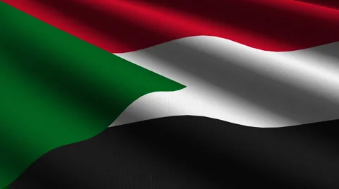 Sudan flag close up Stock Footage 5090407