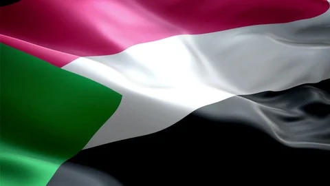 Sudan Flag Stock Footage 116400905