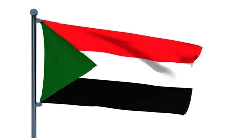 Sudan Flag Stock Footage 150204555