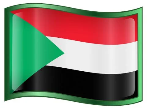 Sudan flag icon Stock Illustration