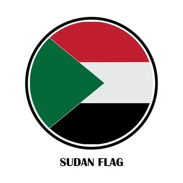 Sudan flag icon Stock Illustration