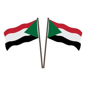 Sudan flag icon Stock Illustration
