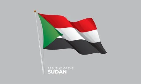 Sudan flag Stock Illustration