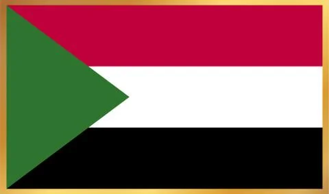 Sudan Flag Illustration Stock Illustration