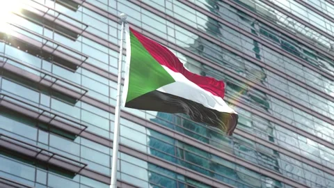 Sudan Flag Loop 4K Stock Footage 343385778