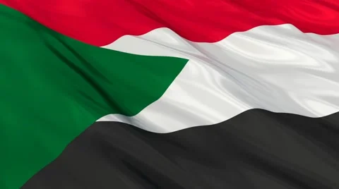 Sudan flag Seamless Stock Footage 49089170