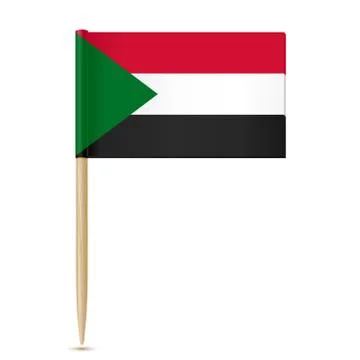 Sudan flag toothpick 10eps Stock Illustration