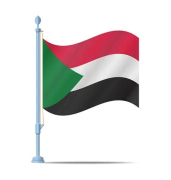 Sudan flag vector Stock Illustration