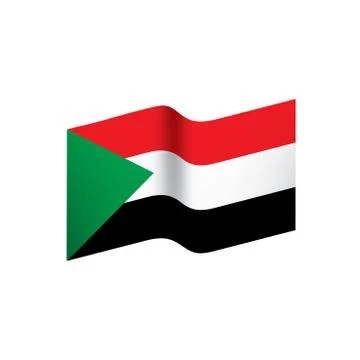 Sudan flag, vector illustration Stock Illustration
