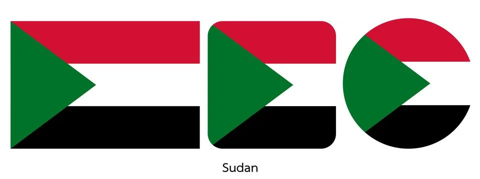 Sudan flag, vector illustration Stock Illustration