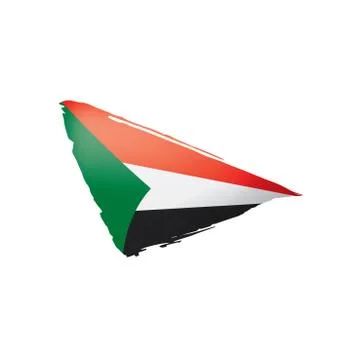 Sudan flag, vector illustration on a white background. Stock Illustration