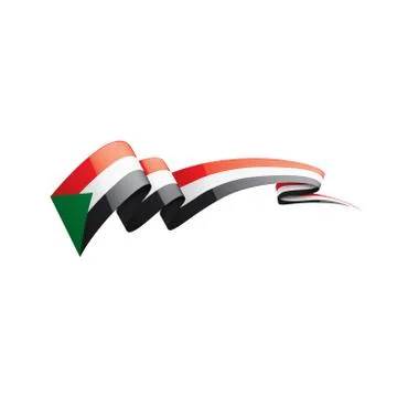 Sudan flag, vector illustration on a white background Stock Illustration