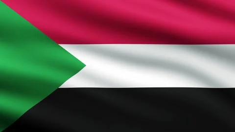 Sudan Flag Waving Animation Background Animated Flag Of Sudan flaying in wind Stock Footage 271314657