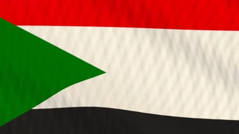 Sudan flag waving white background loop Vídeos de archivo 342964721