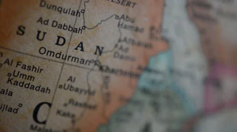 Sudan on the Globe Stock Footage 27777925