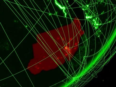 Sudan on green Earth Stock Illustration