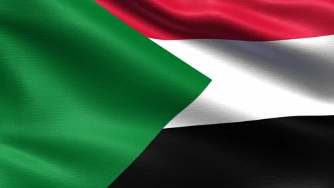 Sudan Looping Flag 4K, Seamless looping with highly detailed fabric texture Vídeos de archivo 106835490