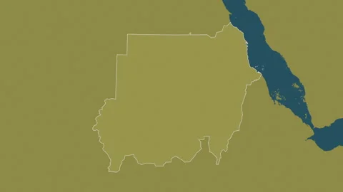Sudan map - drive. Border. Pattern. Stock Footage 241695995