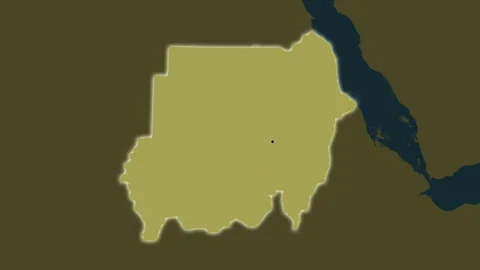 Sudan map - drive. Glow. Pattern. Stock Footage 178122682