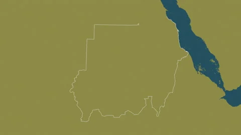 Sudan map - drive. Regions. Pattern. Stock Footage 150057930
