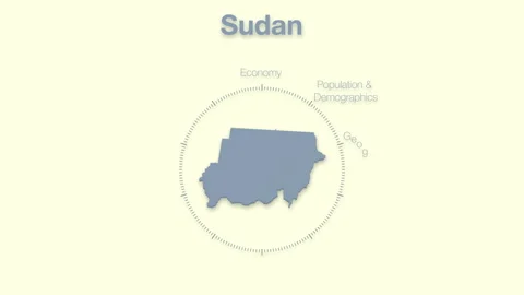 Sudan MAP revealingmotion graphics data elements Stock Footage 339861593