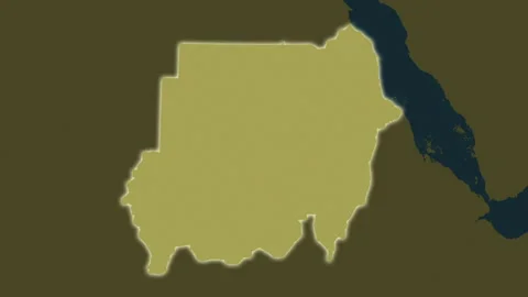 Sudan map - solid. Glow. Pattern. Stock Footage 241696242