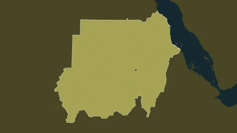 Sudan map - zoom. Border. Pattern. Stock Footage 178110636