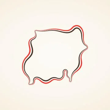 Sudan - Outline Map Stock Illustration