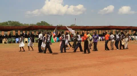 Sudan Protestors Sing Stock Footage