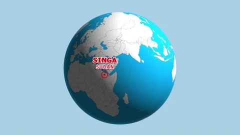SUDAN SINGA ZOOM IN FROM SPACE Stock Footage 177546180