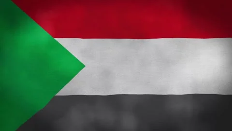 Sudan waving flag seamless loop animation. Stock Footage 276650815