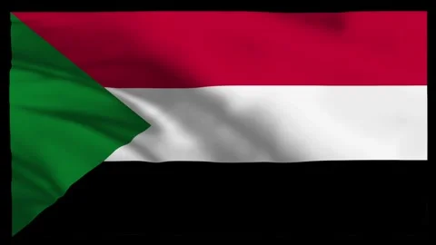 Sudan Wavy Flag Animation | Eastern Africa Stock Footage 303700337