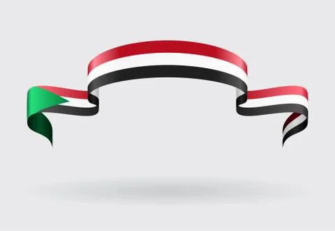 Sudanese flag background. Vector illustration Stock Illustration