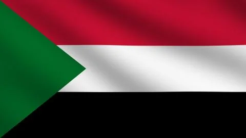 Sudanese flag Stock Illustration