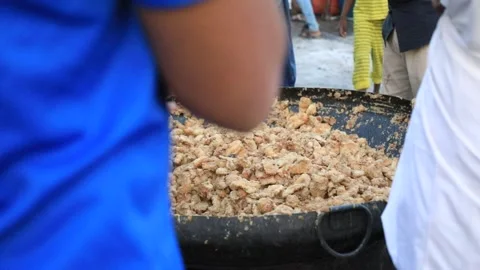 SUDANESE PROTESTERS COOKING AT SIT IN 스톡 동영상 232475161