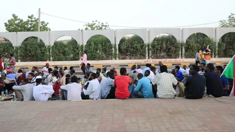 SUDANESE PROTESTERS 스톡 동영상 232475181