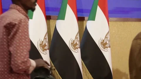 Sudan's flag Video stock 238763687
