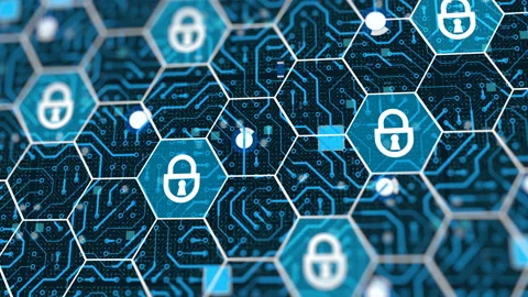 Sudden digital breach, attack on computer system, dangerous virus inside network Stock-Footage 116351053