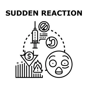 Sudden reaction concept vector illustration Stock Illustration