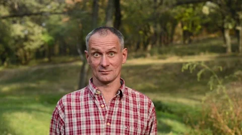 Suddenly surprised man Stock Footage 60610661