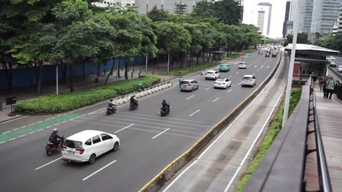 Sudirman highway, Jakarta Stock Footage 302254393