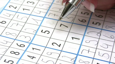 Sudoku Stock Footage
