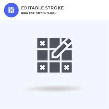 Sudoku icon vector, filled flat sign, solid pictogram isolated on white, logo 스톡 일러스트