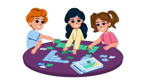 Sudoku solving puzzles hobby kid vector 스톡 일러스트