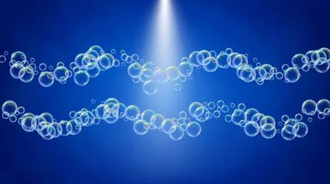 Suds bubble. Detergent bath foam and soap for bathtub. Shampoo. Stock Illustration