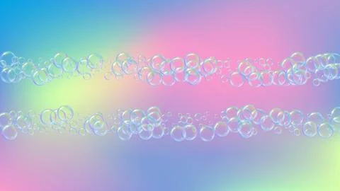 Suds bubble. Detergent bath foam and soap for bathtub. Shampoo. Stock-Illustration