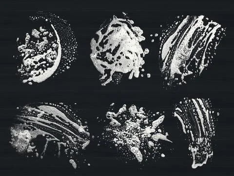 Suds isolated in dark background Stock Illustration