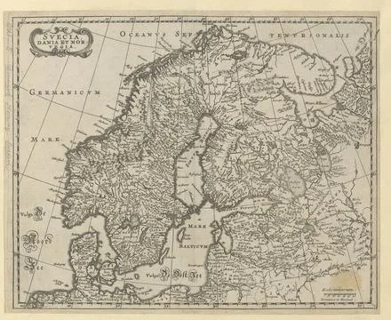Suecia, Dania, et Norvegia. Maps K.Top.111.5. Place of publication: German... Stock Photos