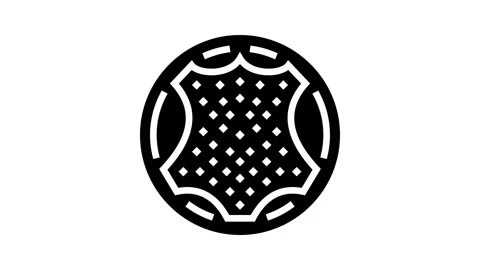 Suede fabric textile glyph icon animation Stock Footage 326158062