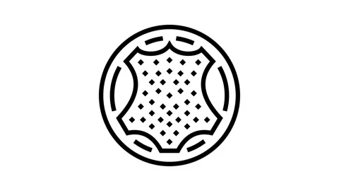 Suede fabric textile line icon animation Stock Footage 326136410